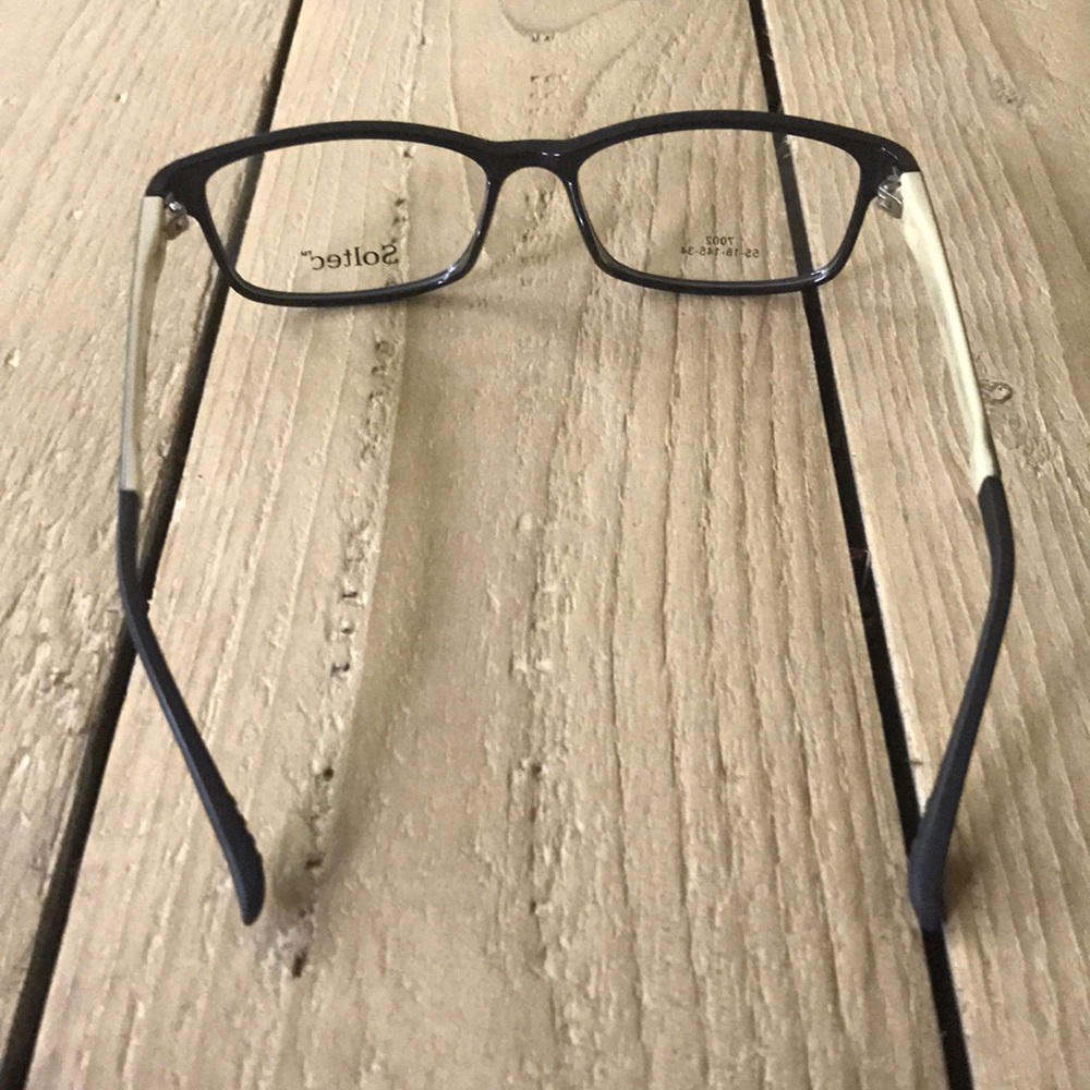 Soltec Black Rectangular Eyeglass Frames W/ Case - image 3